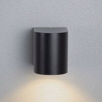 Modern utomhusvägglampa Nela - svart och rund