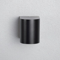 Modern utomhusvägglampa Nela - svart och rund