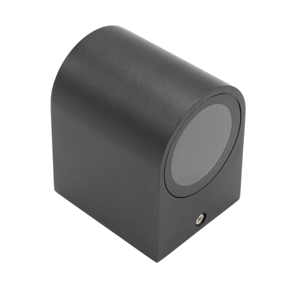 Modern utomhusvägglampa Nela - svart och rund