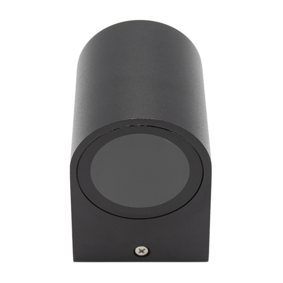 Modern utomhusvägglampa Nela - svart och rund