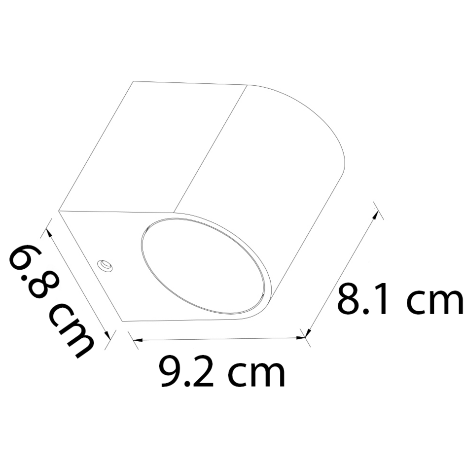 Modern utomhusvägglampa Nela - svart och rund