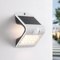 Solcellsvägglampa Alien 1,5W med sensor - vit