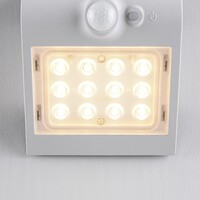 Solcellsvägglampa Alien 1,5W med sensor - vit