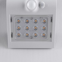 Solcellsvägglampa Alien 1,5W med sensor - vit