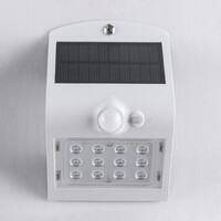 Solcellsvägglampa Alien 1,5W med sensor - vit