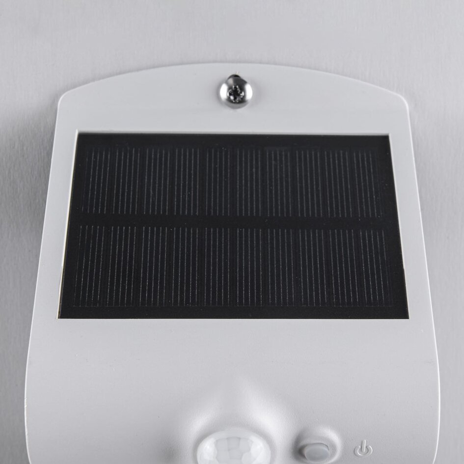 Solcellsvägglampa Alien 1,5W med sensor - vit