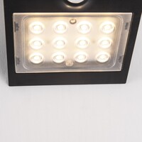 Solcellsvägglampa Alien 1,5W med sensor - svart