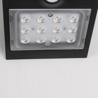 Solcellsvägglampa Alien 1,5W med sensor - svart