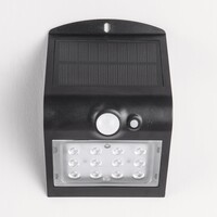 Solcellsvägglampa Alien 1,5W med sensor - svart