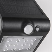 Solcellsvägglampa Alien 1,5W med sensor - svart