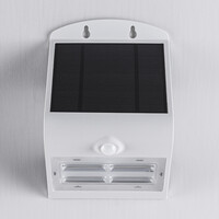 Solcellsdriven utomhusvägglampa Single Conan 3,2W med sensor - vit