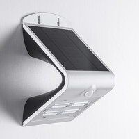 Solcellsdriven utomhusvägglampa Single Conan 3,2W med sensor - vit