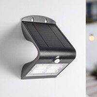 Solcellsdriven utomhusvägglampa Single Conan 3,2W med sensor - svart