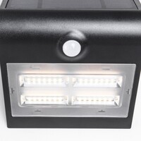 Solcellsdriven utomhusvägglampa Single Conan 3,2W med sensor - svart
