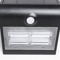 Solcellsdriven utomhusvägglampa Single Conan 3,2W med sensor - svart