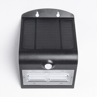 Solcellsdriven utomhusvägglampa Single Conan 3,2W med sensor - svart