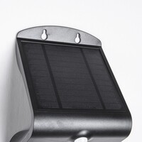 Solcellsdriven utomhusvägglampa Single Conan 3,2W med sensor - svart