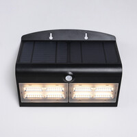 Solcellsvägglampa Double Conan 6,8W med sensor - svart