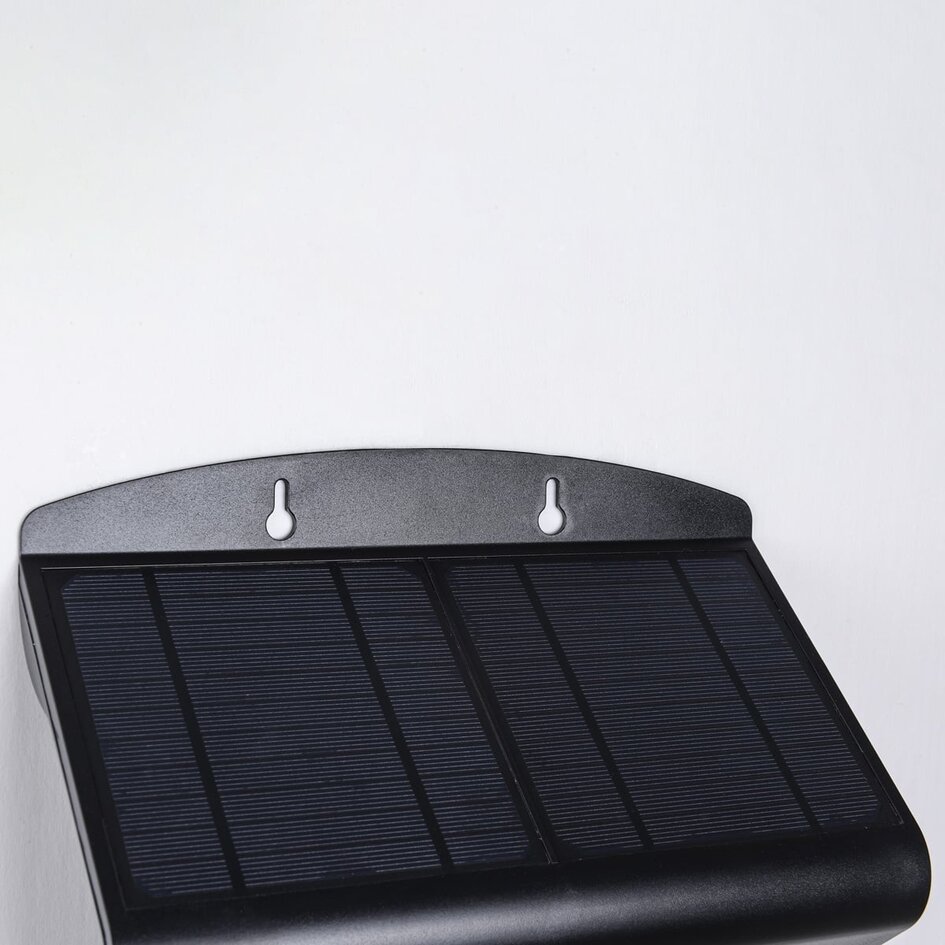 Solcellsvägglampa Double Conan 6,8W med sensor - svart