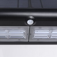 Solcellsvägglampa Double Conan 6,8W med sensor - svart