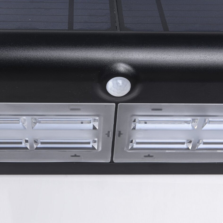 Solcellsvägglampa Double Conan 6,8W med sensor - svart