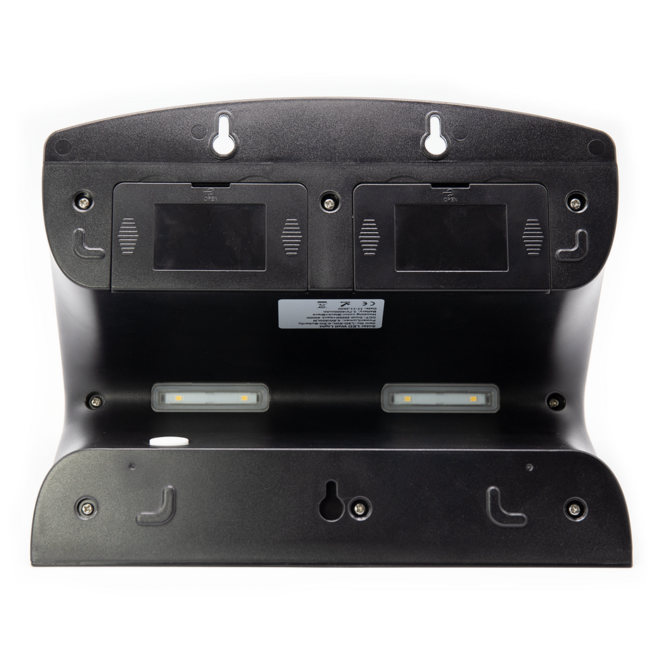 Solcellsvägglampa Double Conan 6,8W med sensor - svart