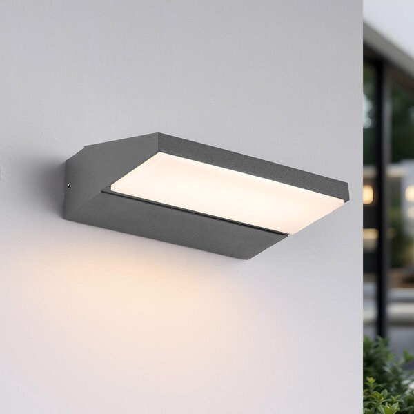 Vridbar utomhusvägglampa Argento - antracit med integrerad LED
