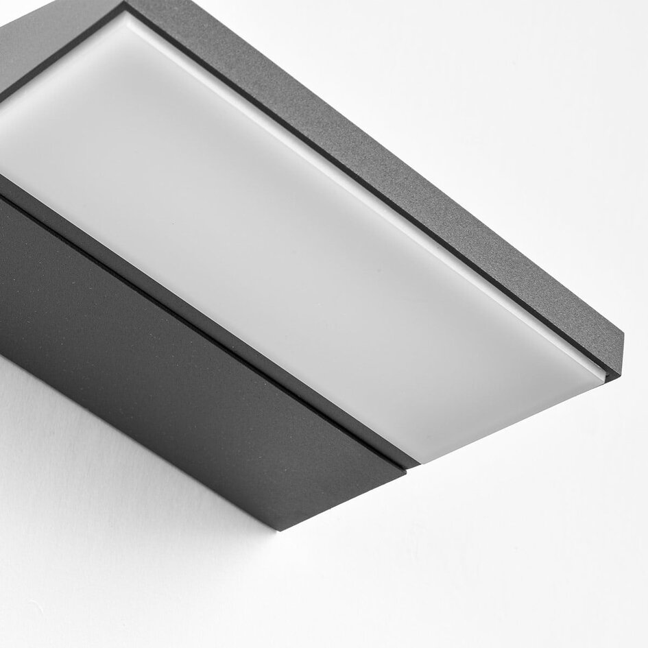 Vridbar utomhusvägglampa Argento - antracit med integrerad LED