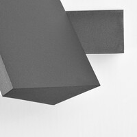 Vridbar utomhusvägglampa Argento - antracit med integrerad LED