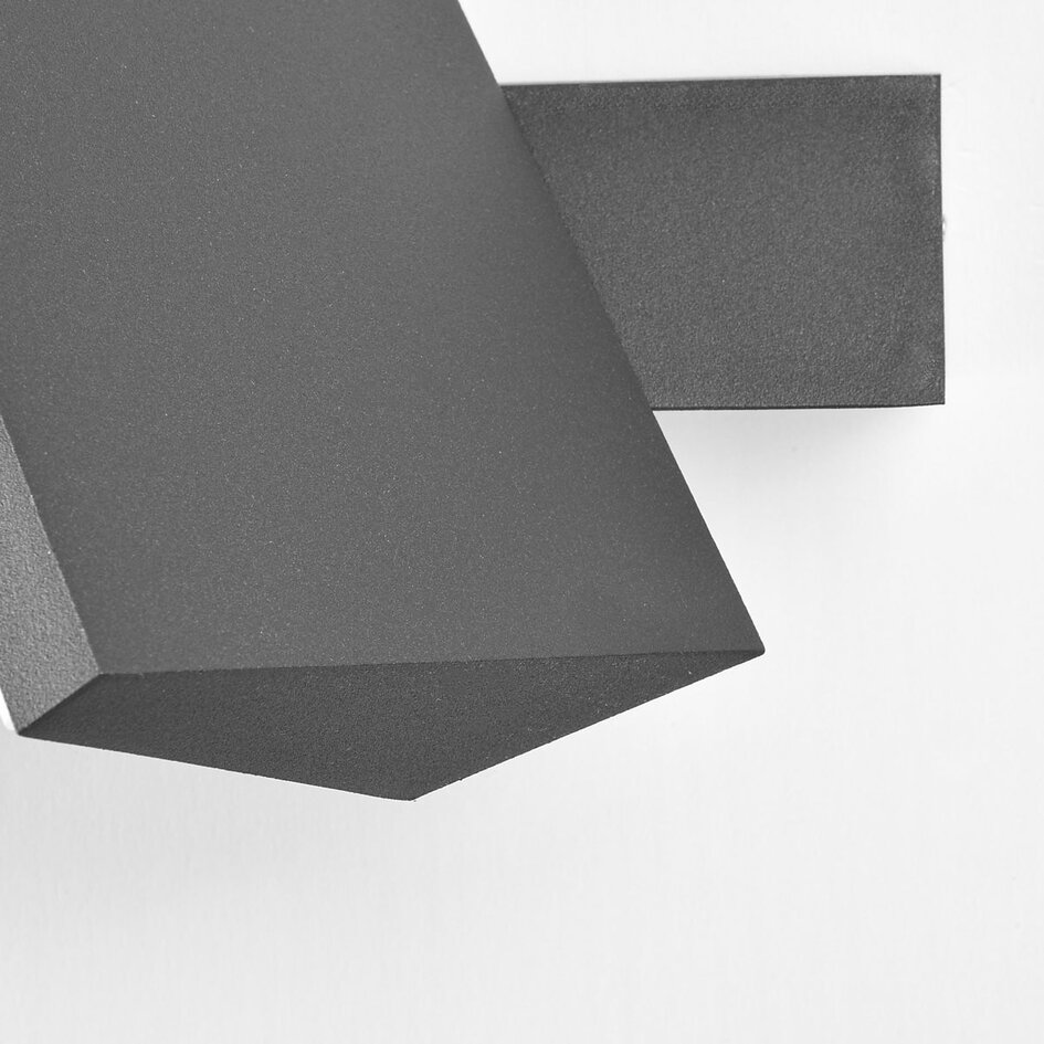 Vridbar utomhusvägglampa Argento - antracit med integrerad LED