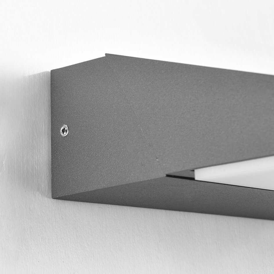 Vridbar utomhusvägglampa Argento - antracit med integrerad LED