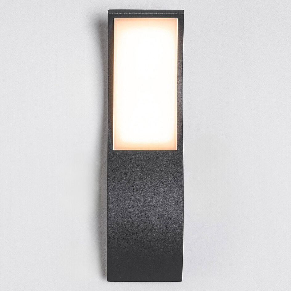 Utomhusvägglampa Mica - antracit med integrerad LED