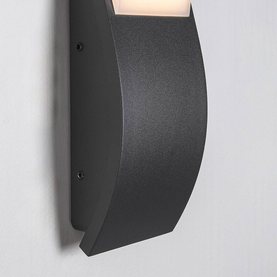 Utomhusvägglampa Mica - antracit med integrerad LED
