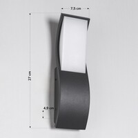 Utomhusvägglampa Mica - antracit med integrerad LED