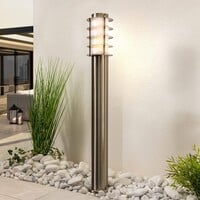 Stående utomhuslampa Silvio i rostfritt stål - 80 cm