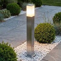 Stående utomhuslampa Luigi i rostfritt stål - 80 cm