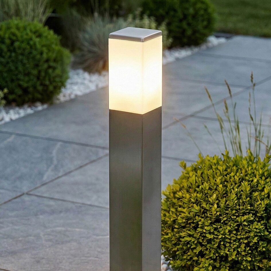 Stående utomhuslampa Luigi i rostfritt stål - 80 cm