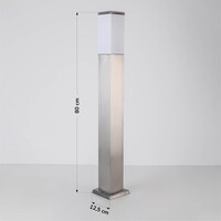 Stående utomhuslampa Luigi i rostfritt stål - 80 cm
