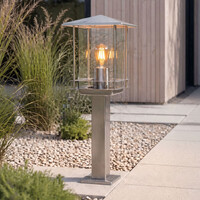 Stående utomhuslampa Rocco i rostfritt stål - 45 cm