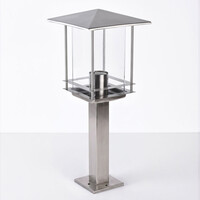 Stående utomhuslampa Rocco i rostfritt stål - 45 cm