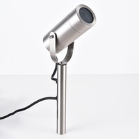 Trädgårdsspotlight Emilio i rostfritt stål, 31 cm