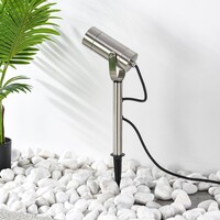 Trädgårdsspotlight Emilio i rostfritt stål, 31 cm
