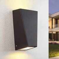 Rostfri modern vägglampa svart 2-ljus - Luisa