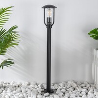 Lantlig utomhuslampa Alessandro i rostfritt stål - 80 cm svart