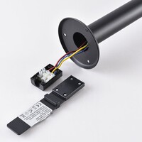 Lantlig utomhuslampa Alessandro i rostfritt stål - 80 cm svart