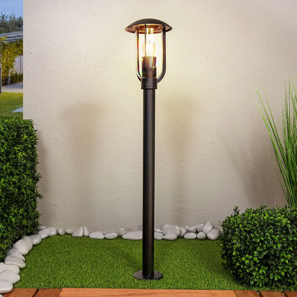 Lantlig utomhuslampa Alessandro i rostfritt stål - 80 cm svart