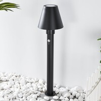 Modern stående utomhuslampa Bruno med sensor - 80 cm svart