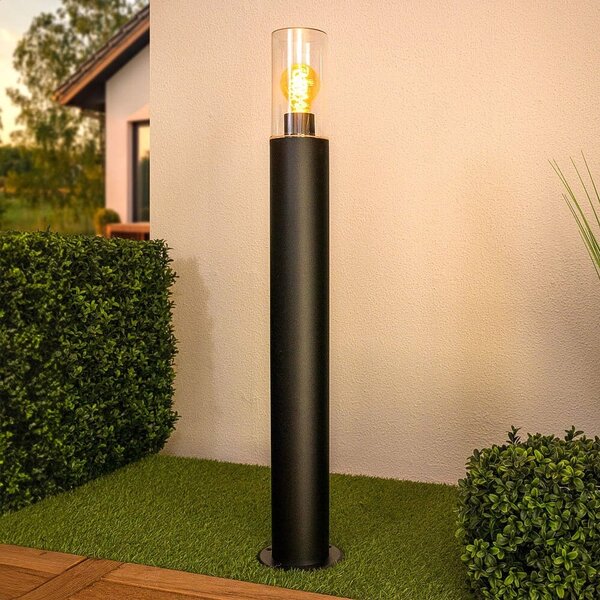 Stående utomhuslampa Stella i rostfritt stål - 80 cm svart