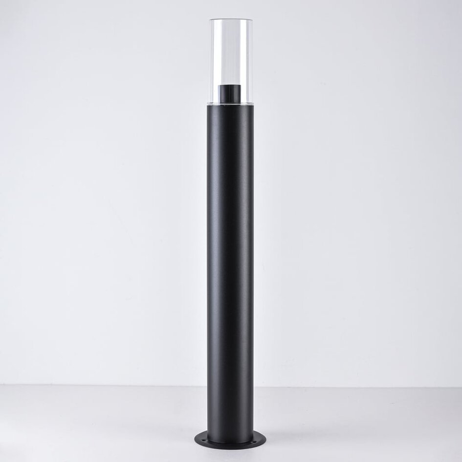 Stående utomhuslampa Stella i rostfritt stål - 80 cm svart