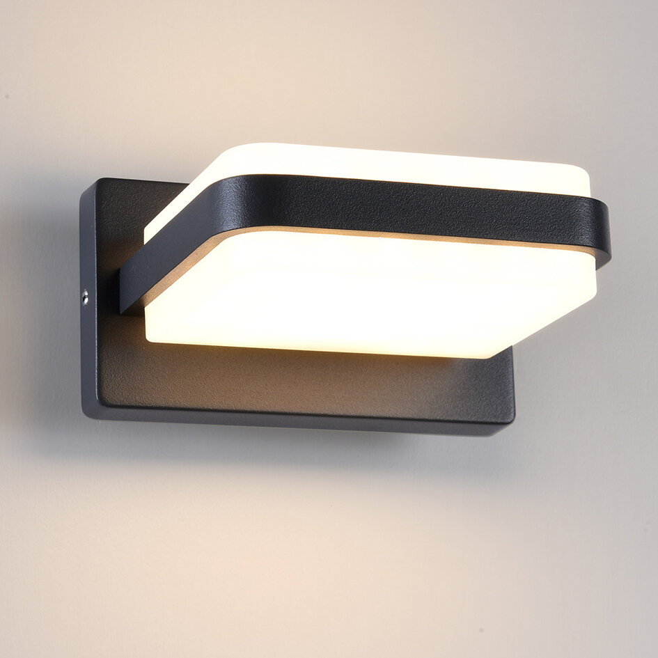 Utomhusvägglampa Lorenzo - antracit med integrerad LED